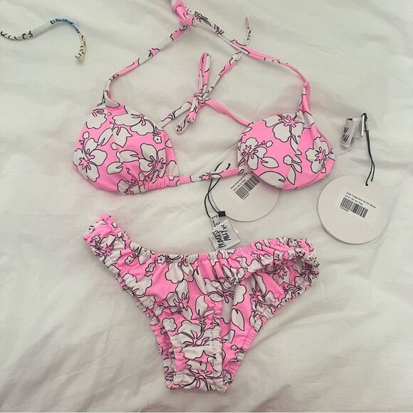 Princess Polly Pink Hibiscus Floral Bikini - Picture 2 of 5